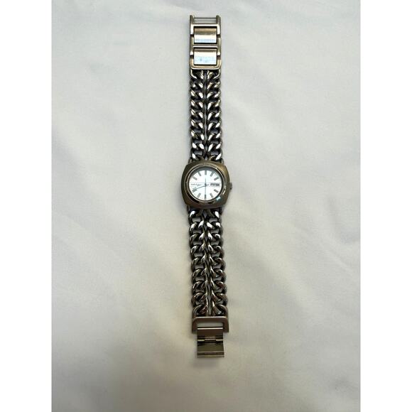 Vintage Women's Y2K Diesel Watch DZ 2096 Stainless Steel Double Chain Expander - Picture 3 of 7